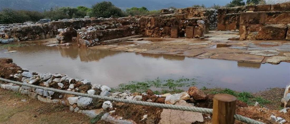 Μάλια: Πλημμύρισε ο αρχαιολογικός χώρος (εικόνες)