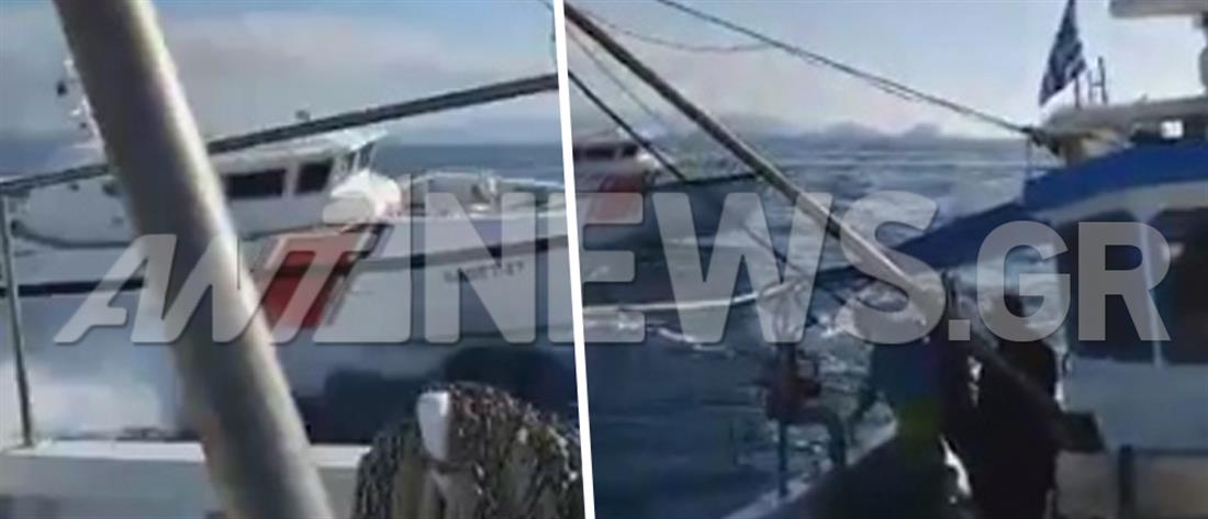 Σκάφος της τουρκικής ακτοφυλακής παρενοχλεί Έλληνες ψαράδες κοντά στα Ίμια (βίντεο)