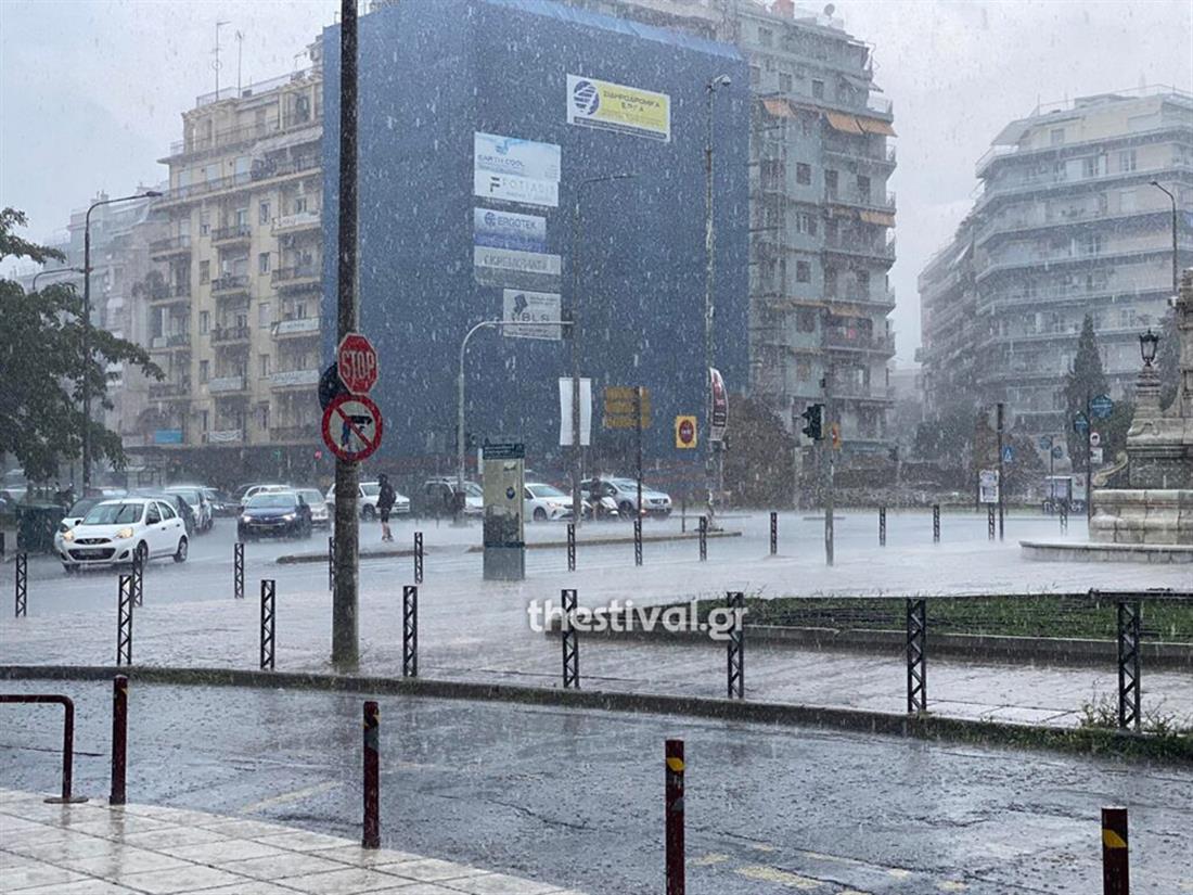 βροχή - κακοκαιρία - Θεσσαλονίκη