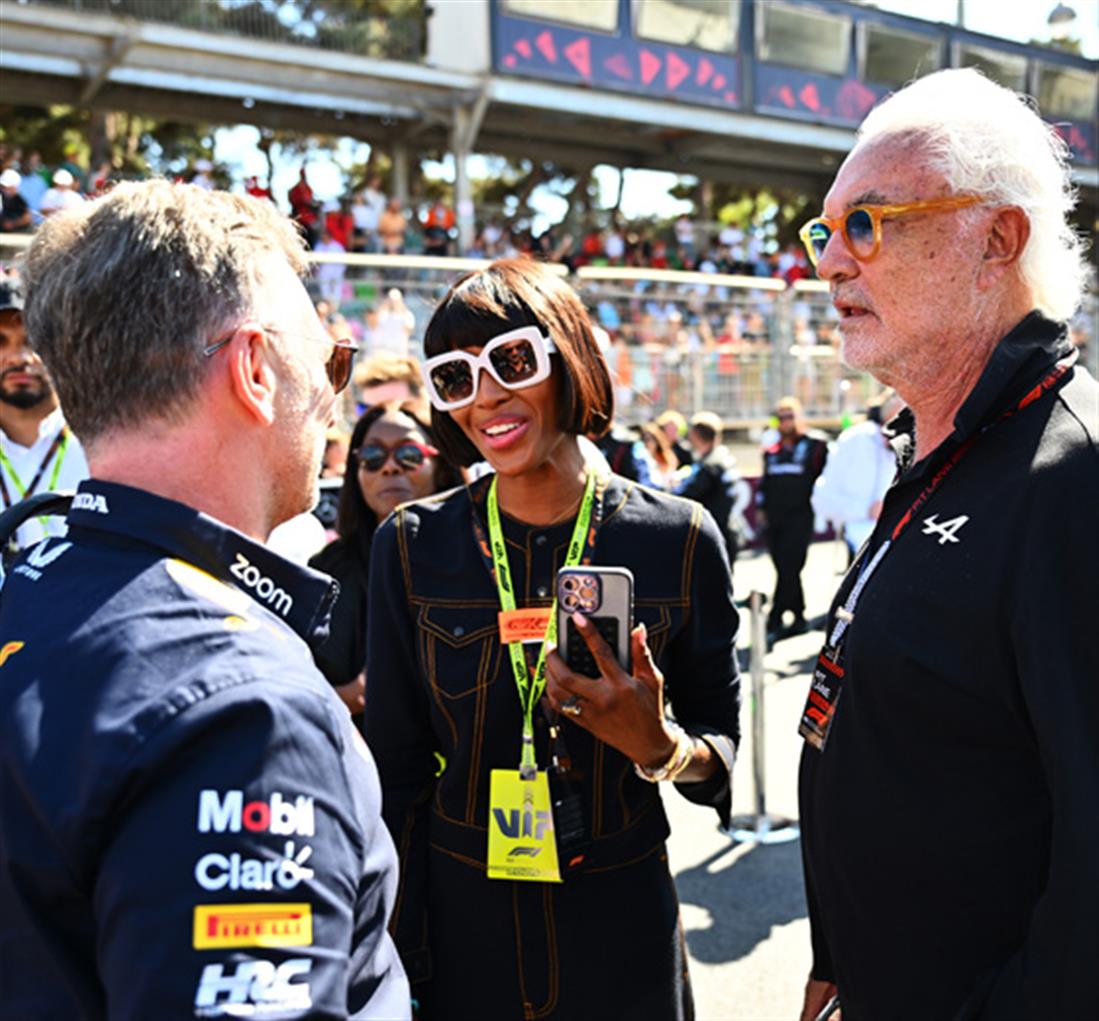 Christian Horner - Naomi Campbell - Flavio Briatore