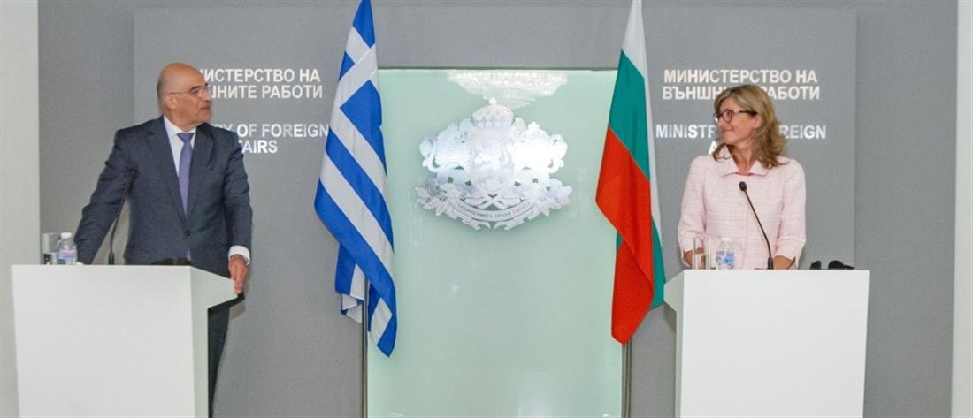 Νίκος Δένδιας - Ζαχαριεβα - υπουργός Εξωτερικων Βουλγαρίας