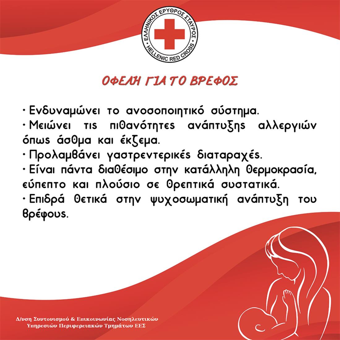 Ελληνικός Ερυθρός Σταυρός - θηλασμός