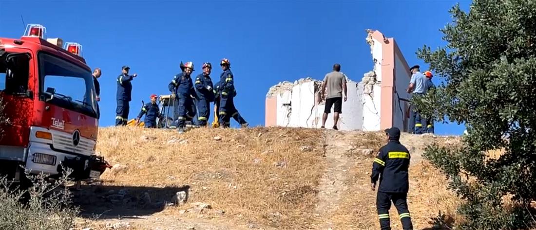 Σεισμός στο Ηράκλειο: απεγκλωβισμός πολίτη στο Αρκαλοχώρι (βίντεο)