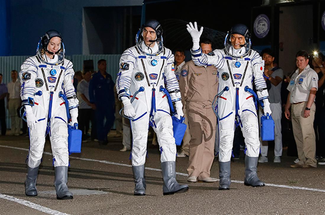 AP - Καζακστάν - αστροναύτες - Soyuz MS - Διεθνής Διαστημικός Σταθμός