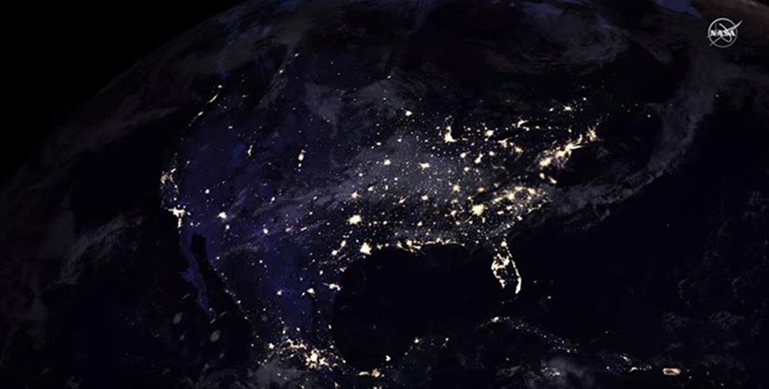 φωτορύπανση - μεγάλες πόλεις - δορυφόρος - NASA