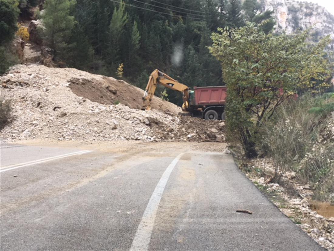 κακοκαιρία - Εθνική οδός Αντιρρίου -  Ιωαννίνων - Φραγκουλέικα - φαράγγι Κλεισούρας