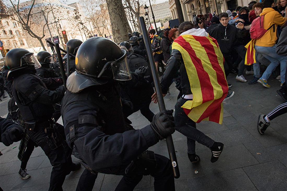AP - Καταλονία - απεργία - διαδηλώσεις