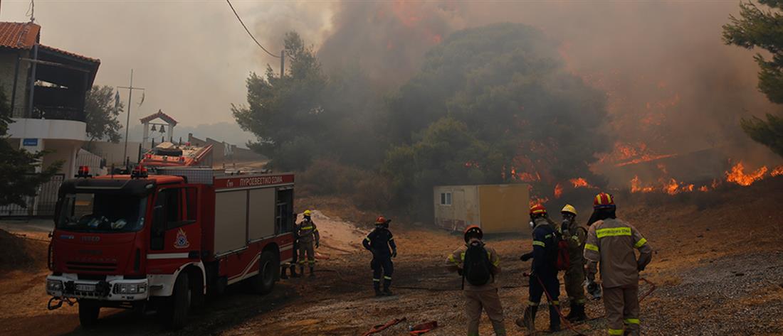 Φωτιά στην Κερατέα: μάχη με τις φλόγες και τους ανέμους - φόβοι για τον Εθνικό Δρυμό (εικόνες)