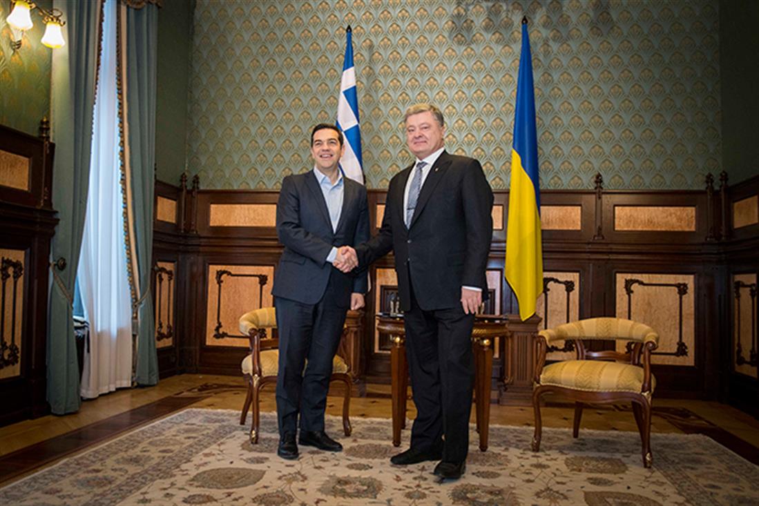 Πρόεδρος Ουκρανίας - Αλέξης Τσίπρας - Κίεβο - Ουκρανία - συνάντηση