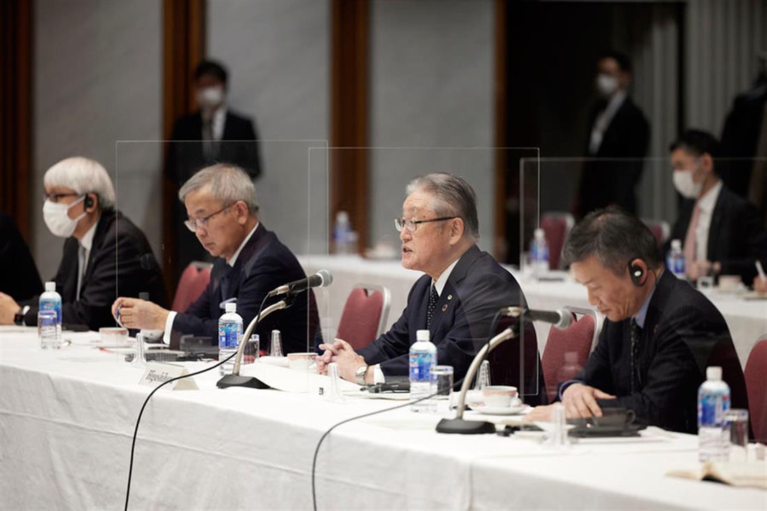Κυριάκος Μητσοτάκης - εκπρόσωποι Ιαπωνικής Επιχειρηματικής Ομοσπονδίας KEIDANREN - Ιαπωνία