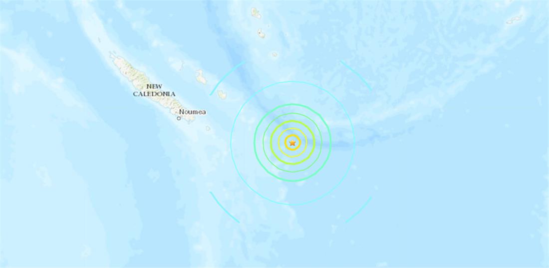 σεισμός - Νέα Καληδονία - νησιά Λόγιαλτι - 7,1 ρίχτερ