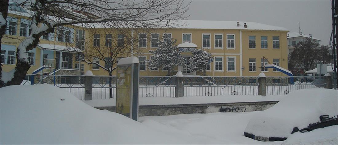 Σχολείο - χιόνια