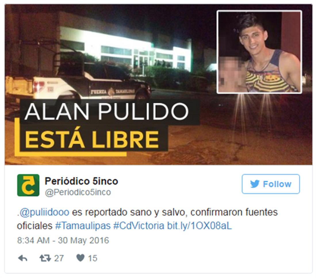 Άλαν Πουλίδο - tweets - ελευθερώθηκε
