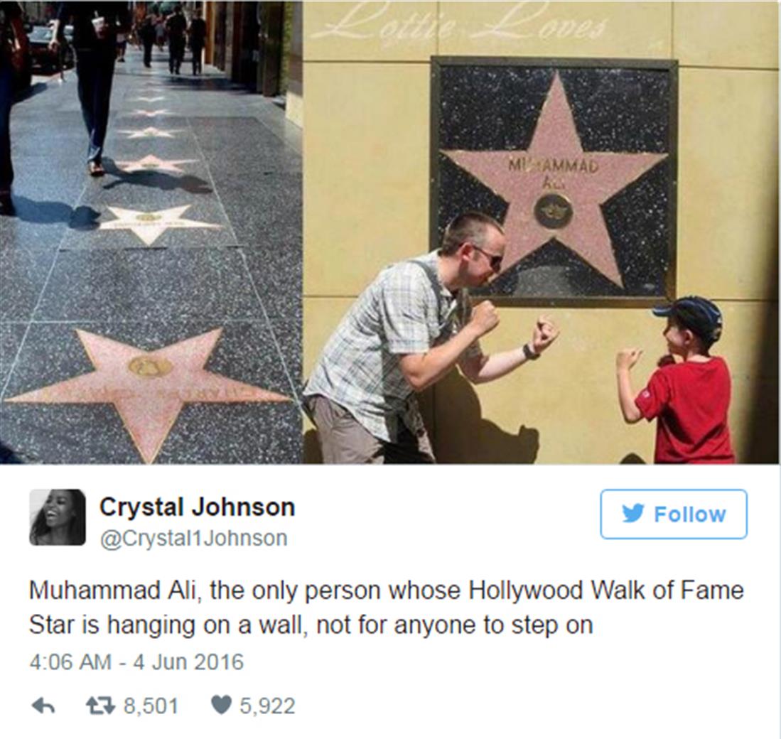 Muhammad Ali - πυγμάχος - Μοχάμεντ Άλι - tweet - Hollywood Walk of Fame Star
