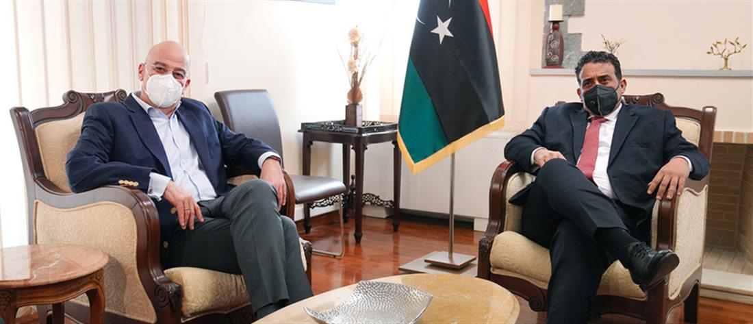 Ο Δένδιας συναντήθηκε με τον Πρόεδρο της Λιβύης