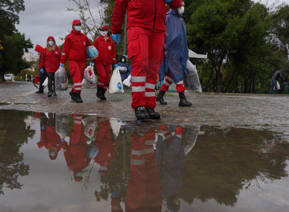 Ελληνικός Ερυθρός Σταυρός - άστεγοι - Αθήνα