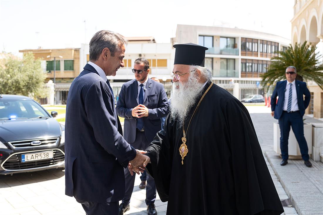 Κυριάκος  Μητσοτάκη - Αρχιεπίσκοπος Γεώργιος - Κύπρος