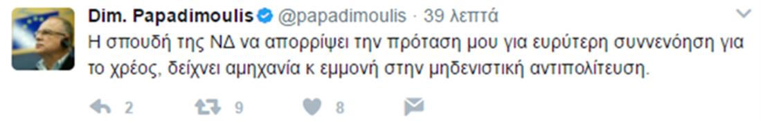 tweet - Παπαδημούλης