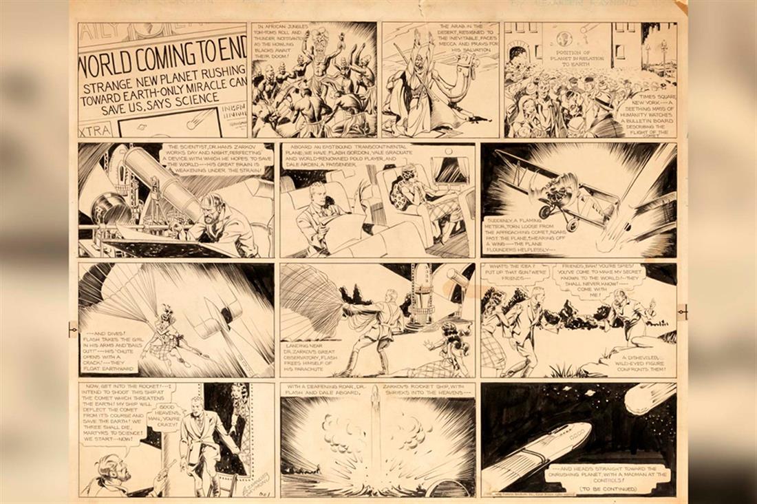 Flash Gordon - Φλας Γκόρντον - κόμικ - δημοπρασία - σκίτσο