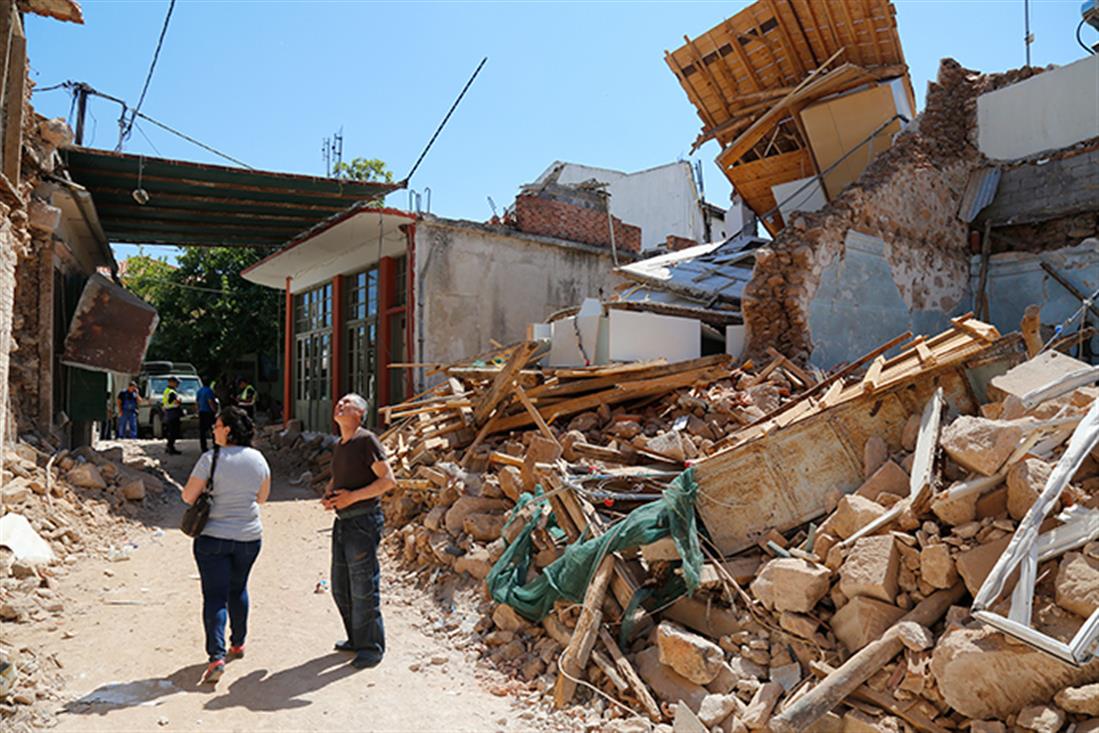 Βρίσα - χωριό - Λέσβος - καταστροφές - σεισμός