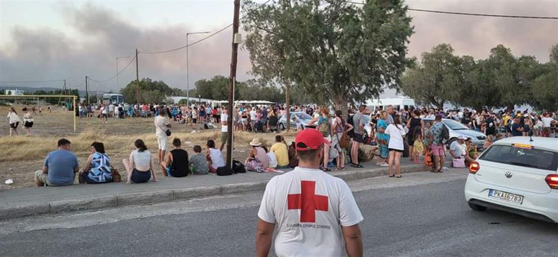 Ελληνικός Ερυθρός Σταυρός - φωτιά - πυρκαγιά - Ρόδος