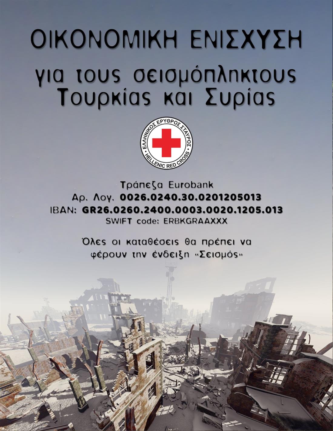 ΕΕΣ - Συλλογή Χρημάτων - Σεισμός - Τουρκία - Συρία