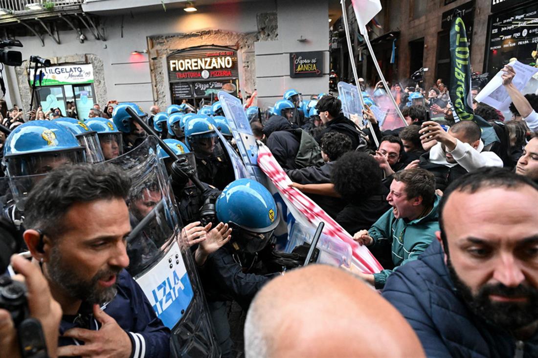 Ιταλία - Διαμαρτυρία - επεισόδια