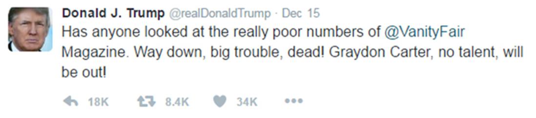 Trump - tweet - Vanity Fair