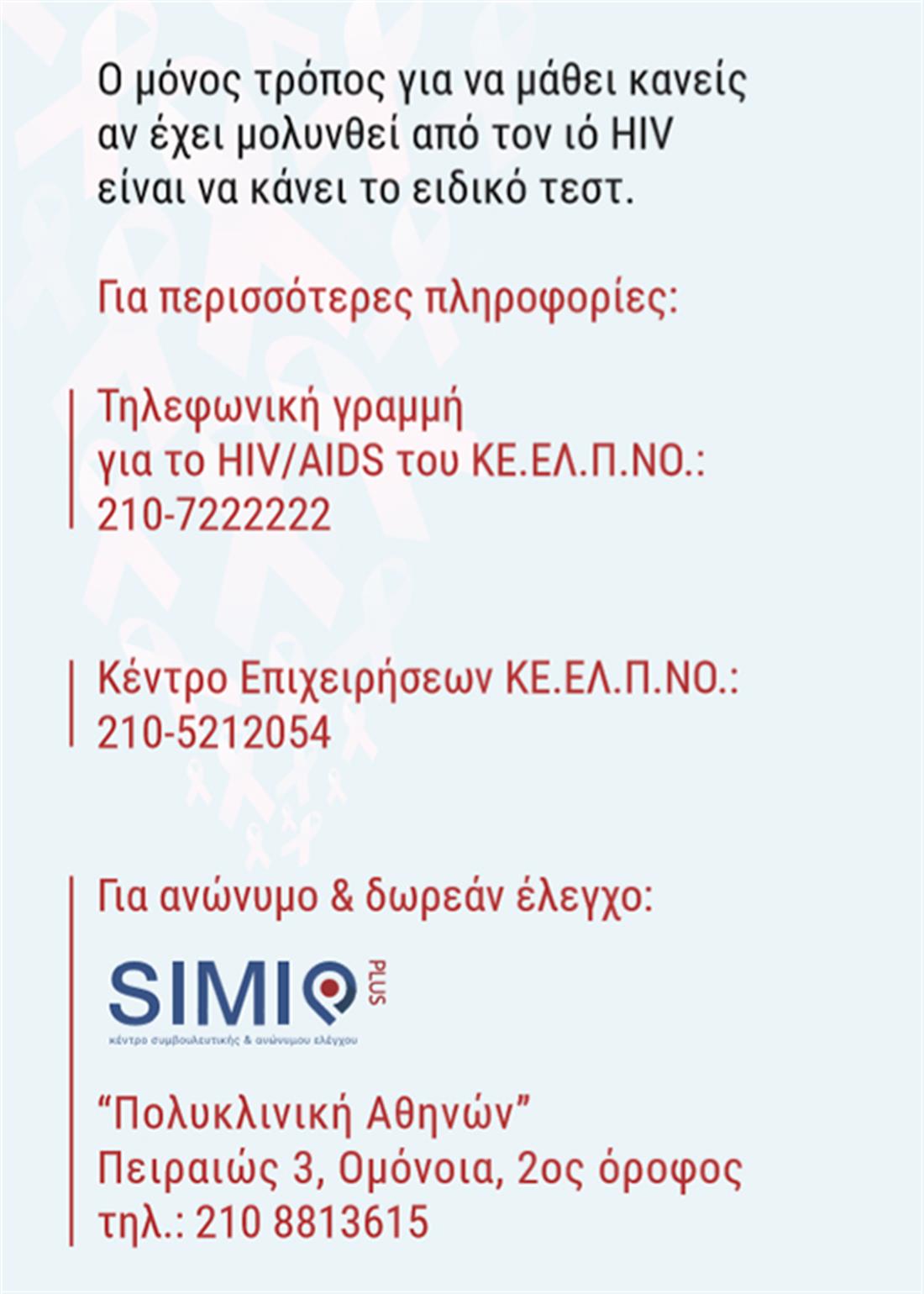 ΚΕΕΛΠΝΟ - HIV/AIDS - παγκόσμια ημέρα κατά του AIDS