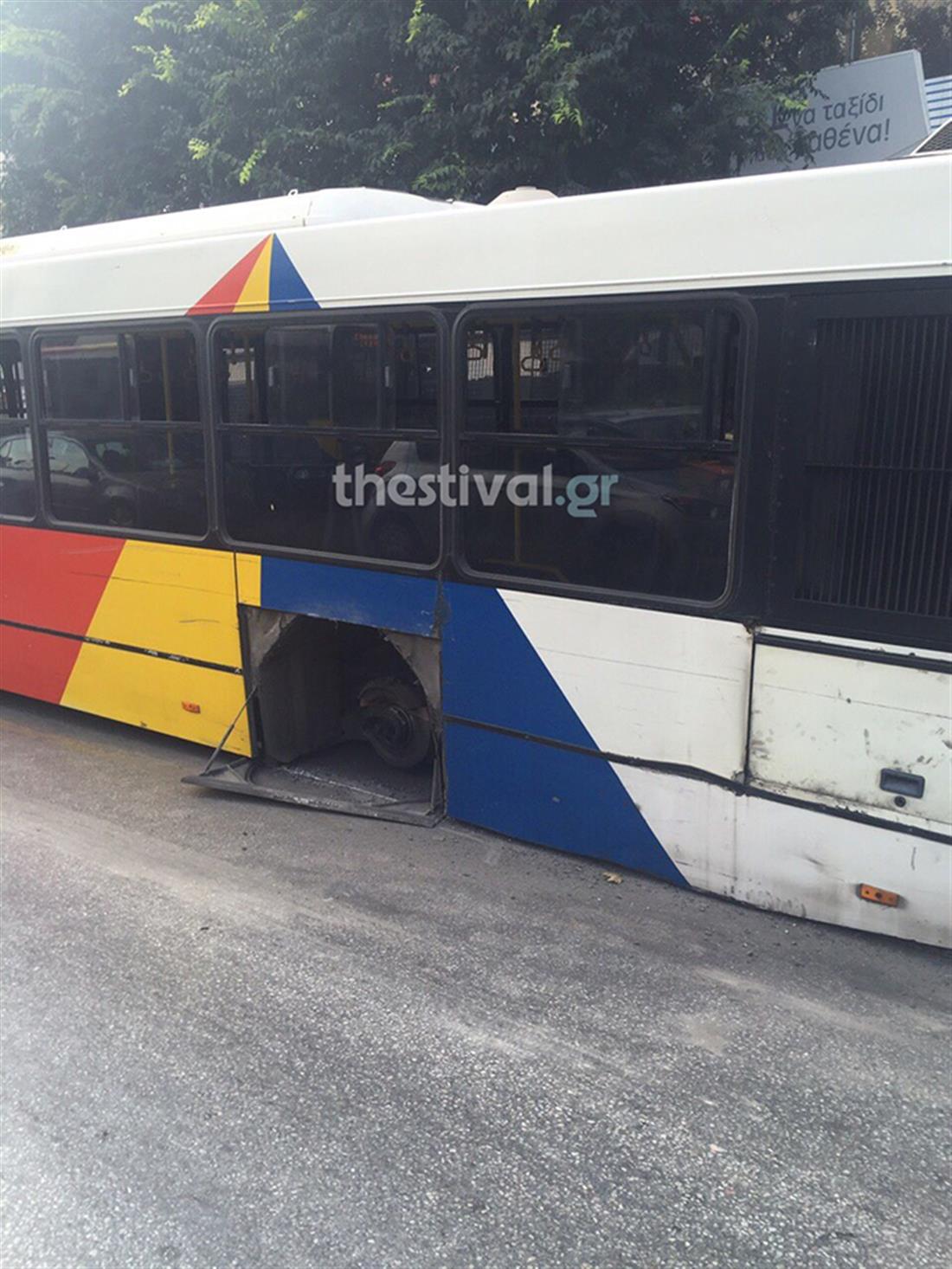 Θεσσαλονίκη - τροχαίο ατύχημα - τροχός - λεωφορείο