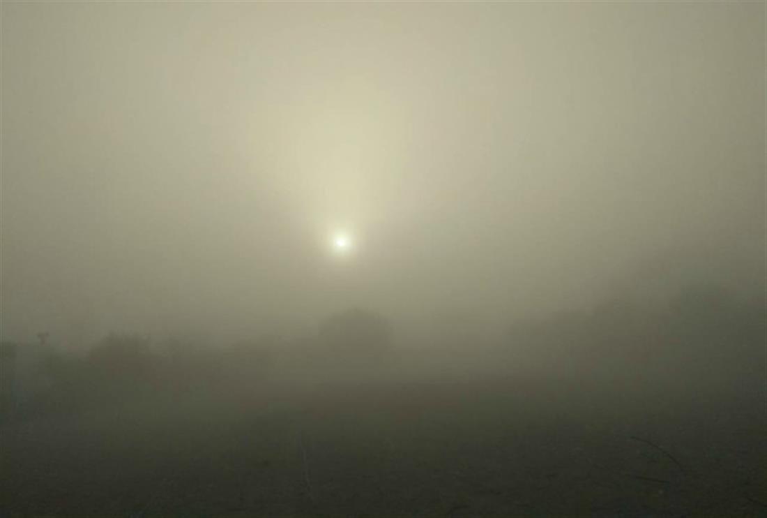 Χανιά - ομίχλη - σκόνη