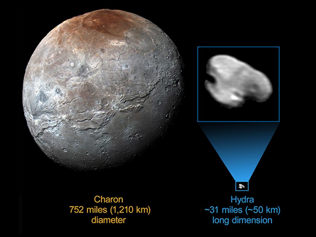 NASA - ΝΑΣΑ - Πλούτωνας - μικρός δορυφόρος - Ύδρα - νερό - New Horizons - δορυφόρος - ανακάλυψη