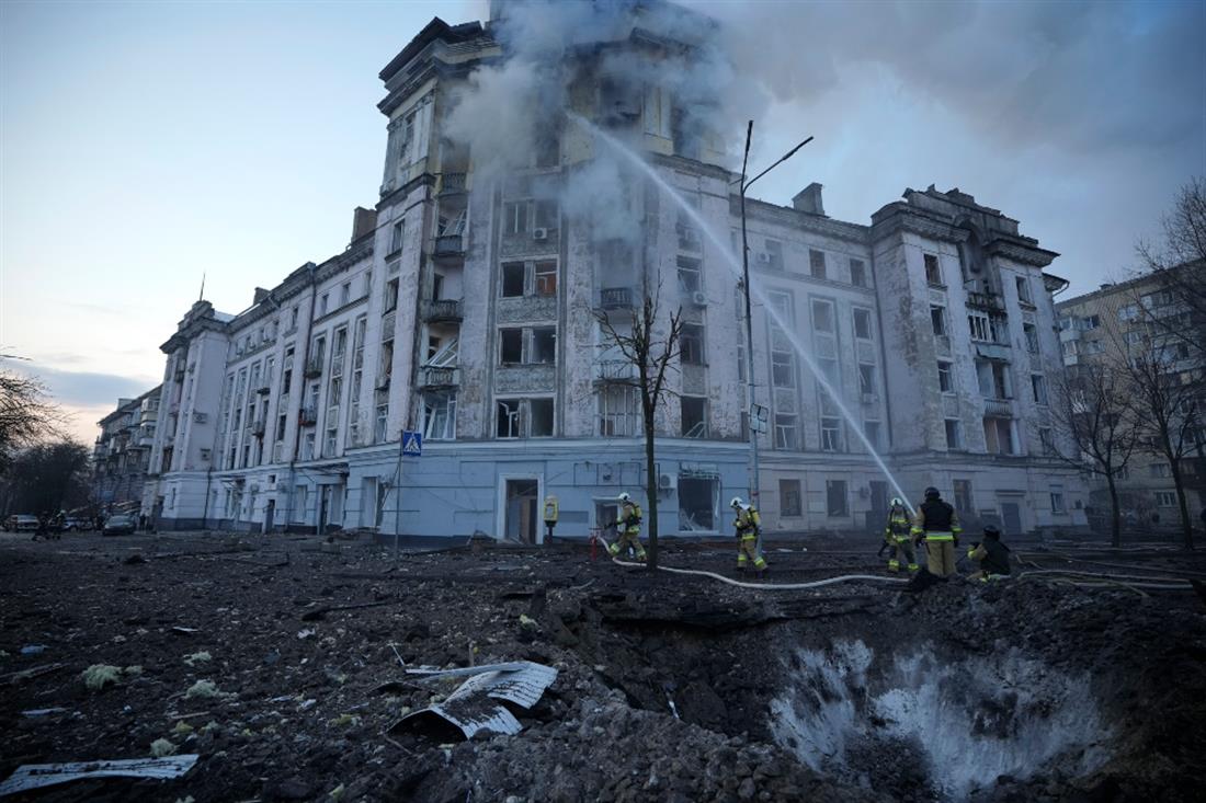 Ουκρανία - πόλεμος - πυραυλική επίθεση - Κίεβο