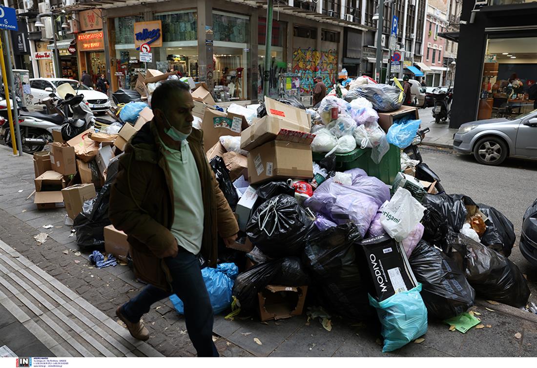 σκουπίδια - απεργία εργαζομένων - καθαριότητα - Θεσσαλονίκη