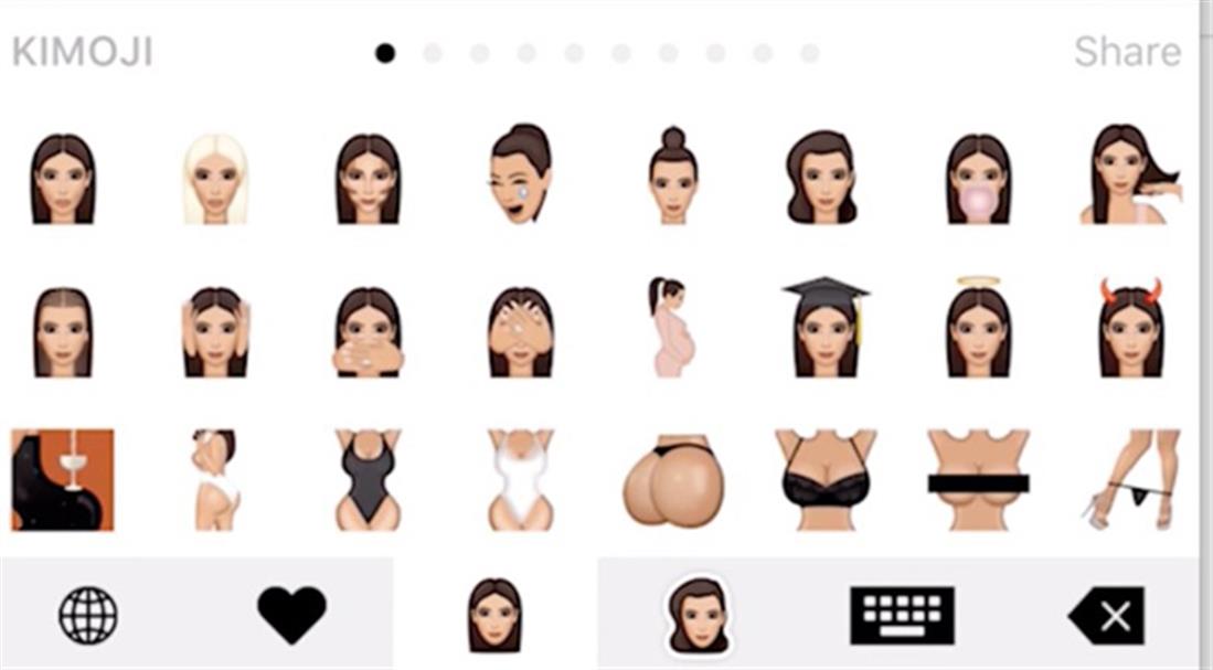 Kim Kardashian - Κιμ Καρντάσιαν - emoticons - emojis - κινητό