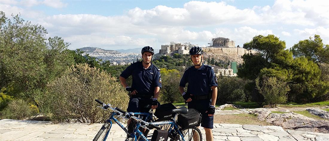 Περιπολίες αστυνομικών - ηλεκτροκίνητα ποδήλατα - Αστυνομία - Αθήνα