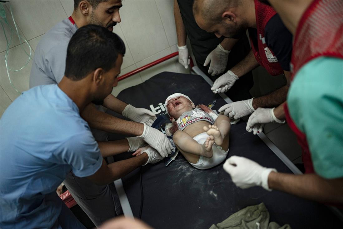 Γάζα - μωρό - νοσοκομείο - παιδί