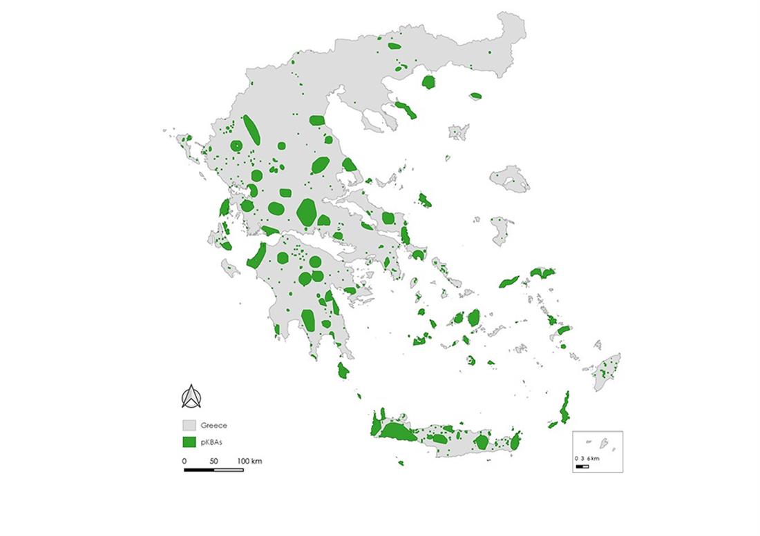 Βιοποικιλότητα - προτεινόμενες περιοχές - χάρτης - Ελλάδα