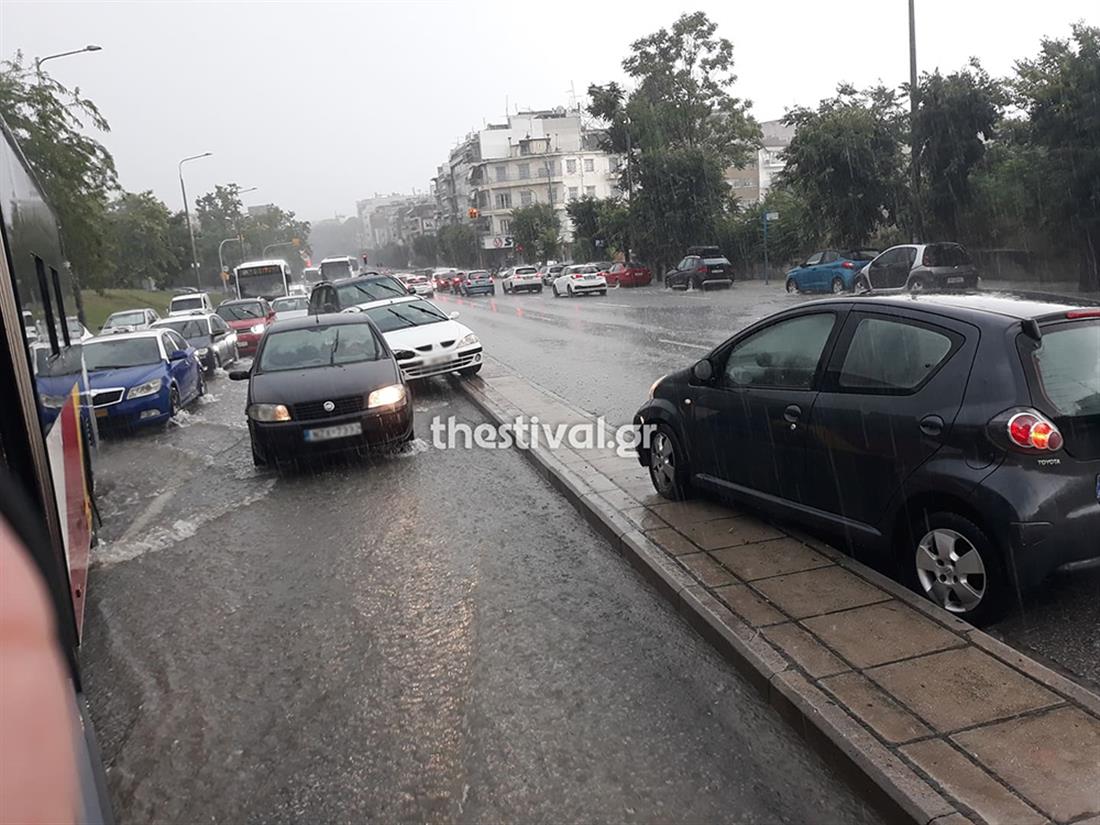 Θεσσαλονίκη - πλημμύρες - οδός Λαγκαδά