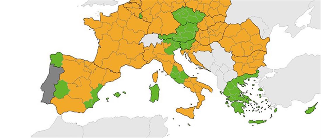 Κορονοϊός - Χάρτης ECDC: “Πράσινη” η Ελλάδα και πρωτιά στα τεστ (εικόνες)
