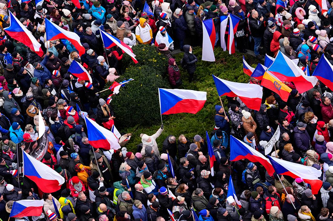 AP - Τσεχία - Πράγα - διαδήλωση