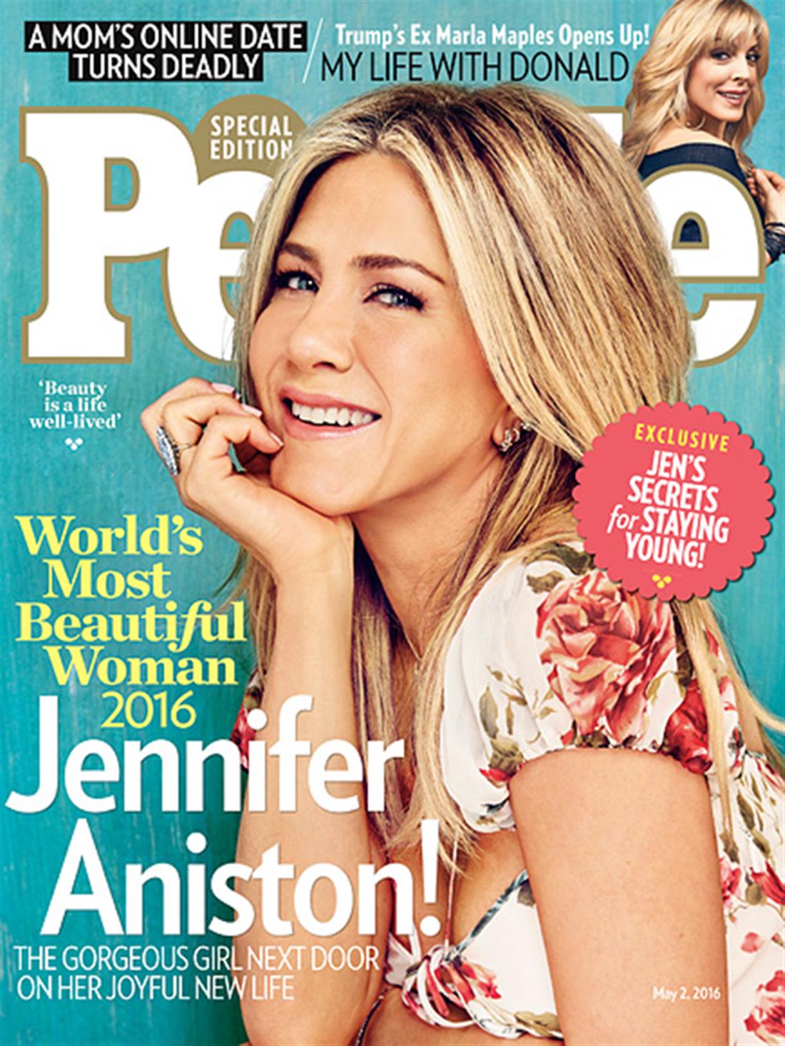 Jennifer Aniston - περιοδικό People - ομορφότερη γυναίκα 2016