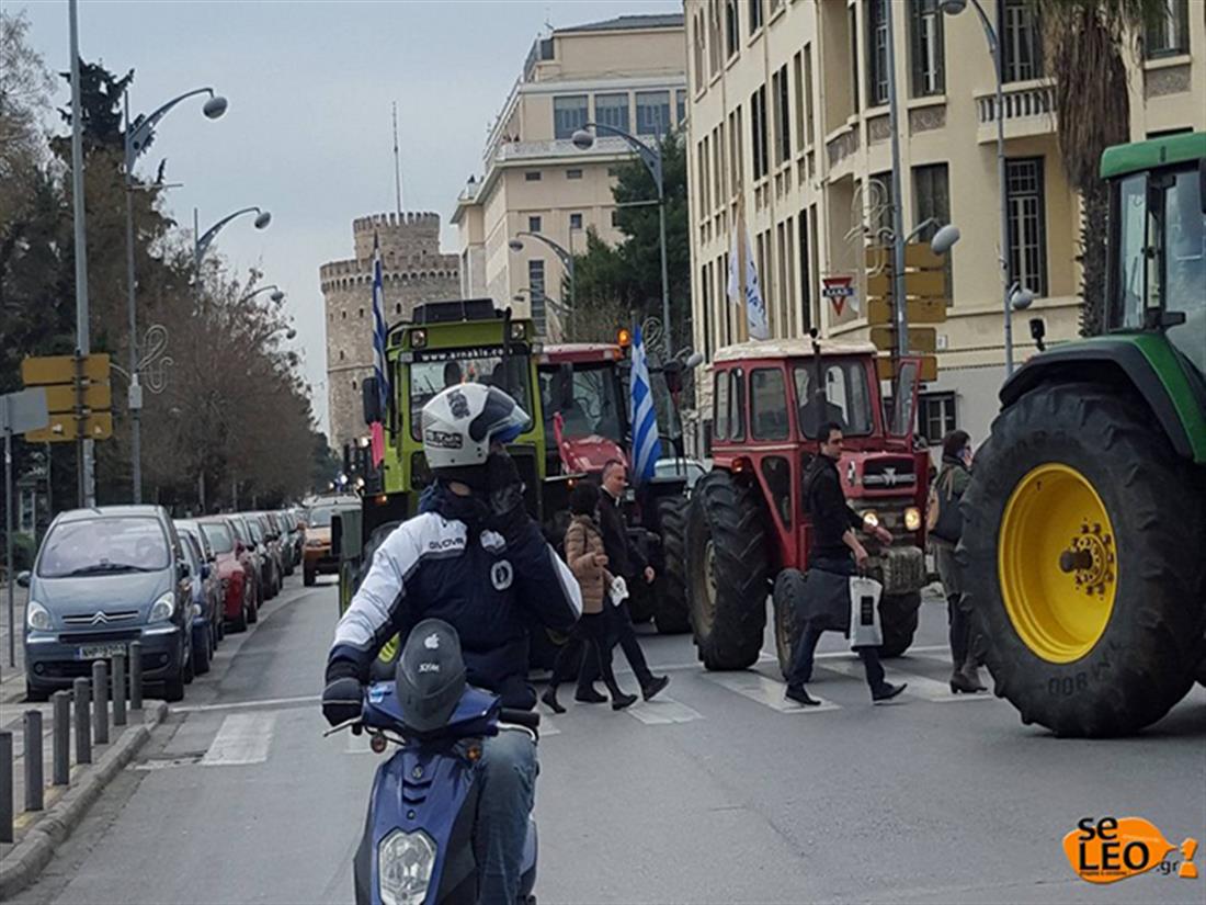 Αγρότες - Θεσσαλονίκη - πορεία