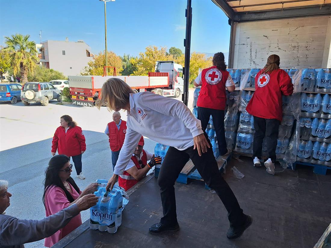 Ελληνικός Ερυθρός Σταυρός - ανθρωπιστική βοήθεια - πληγέντες Θεσσαλίας