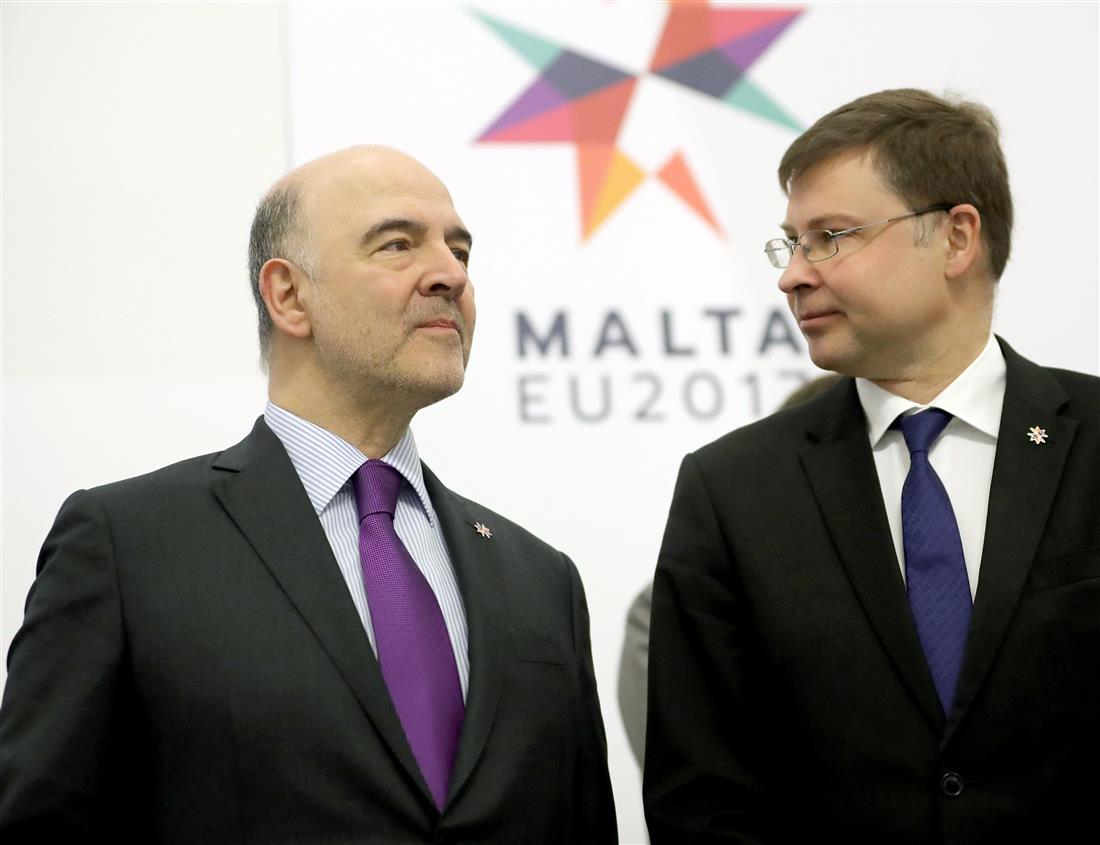 Eurogroup - Μάλτα - Ντομπρόβσκις - Μοσκοβισί