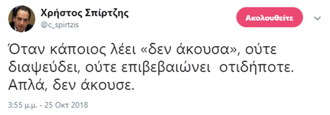 Χρήστος Σπίρτζης - twitter