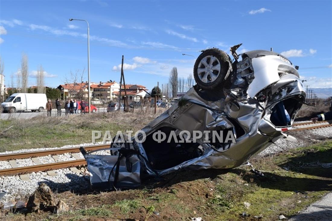 Τρένο - Φλώρινα - Θεσσαλονίκη - σύγκρουση - αυτοκίνητο