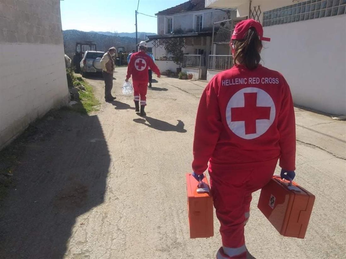 Ελληνικός Ερυθρός Σταυρός - Σεισμός - Ελασσόνα - Μεσοχώρι - Δαμάσι