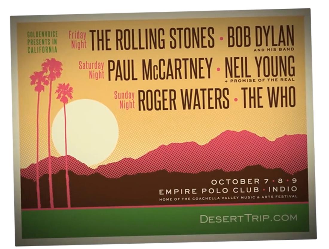 συναυλία - θρύλοι - Ροκ - Bob Dylan - Paul McCartney - Rolling Stones - Neil Young - Roger Waters - Who