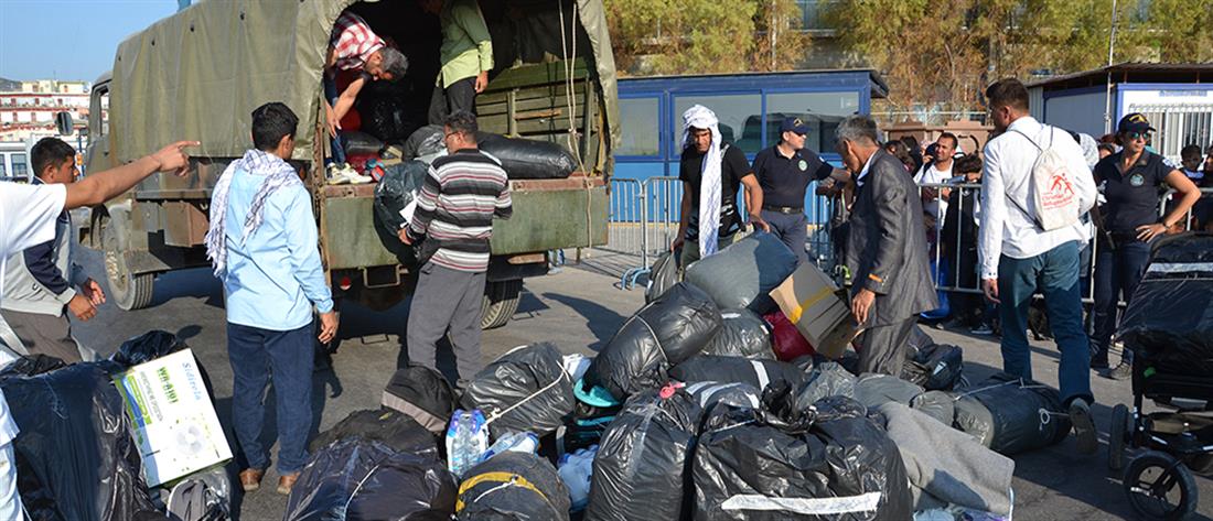 πρόσφυγες - Μυτιλήνη - μετακίνηση